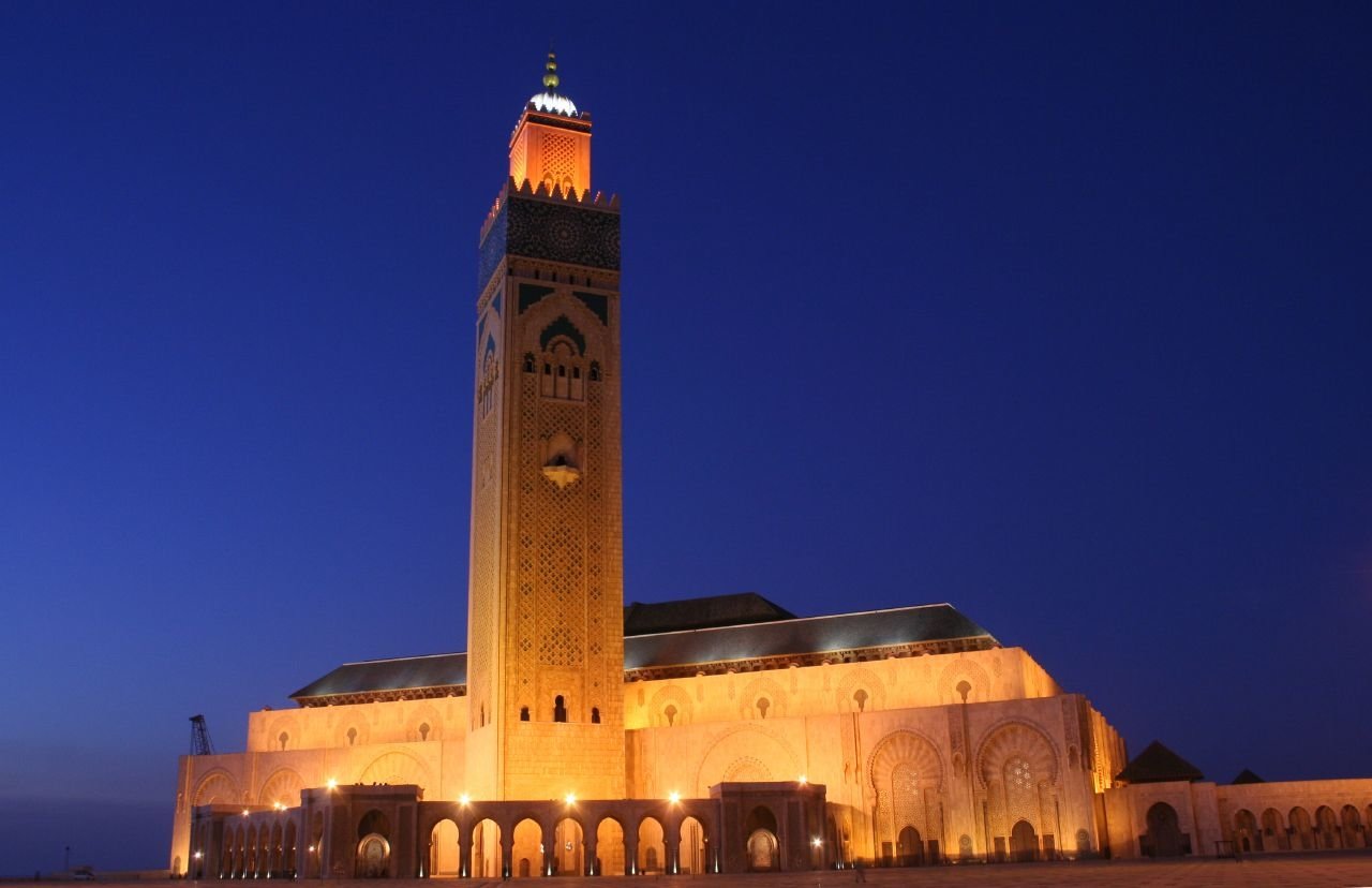 Hassan II Mosque in Casablanca - Morocco (night)